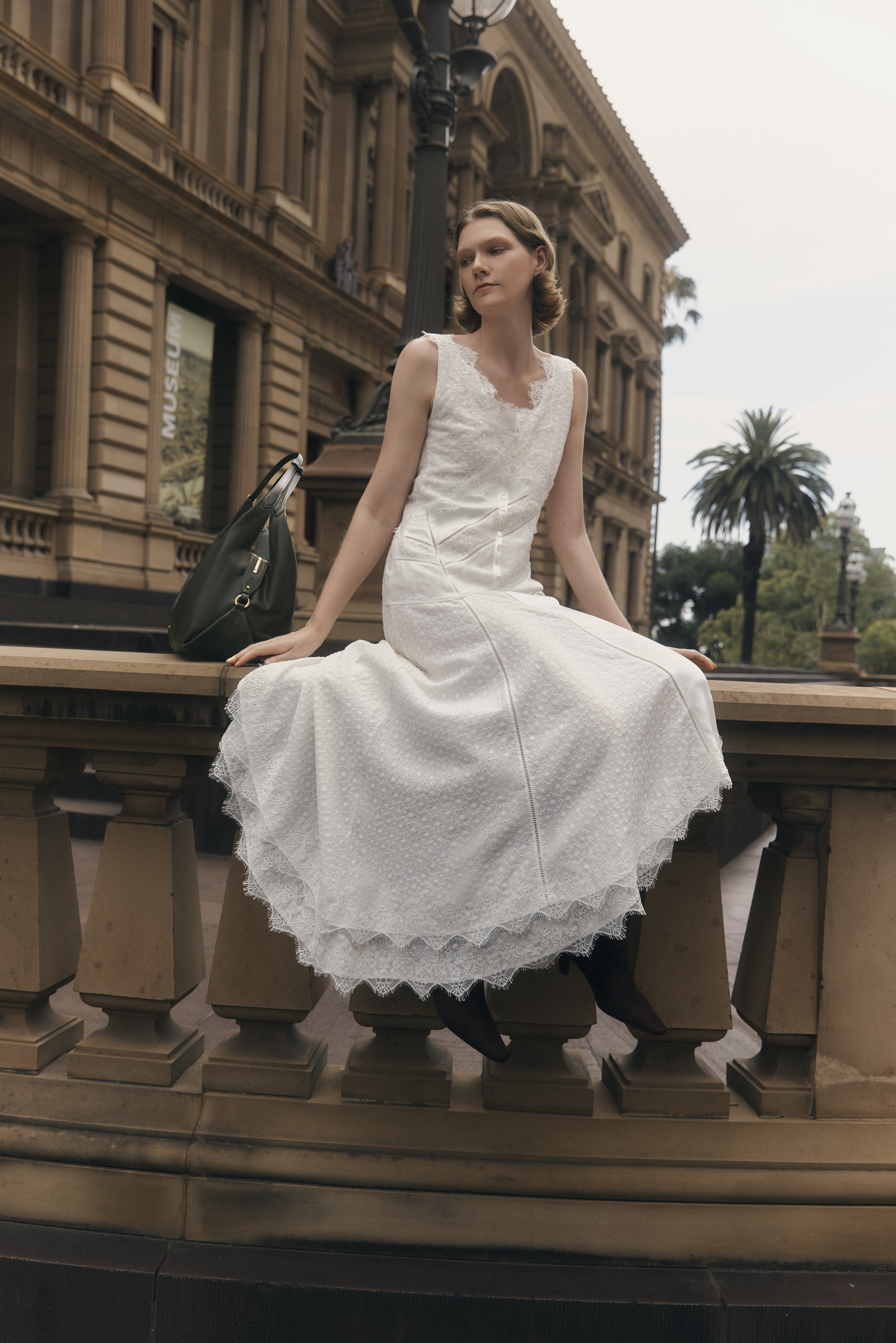 Azaria Lace Embroidery Sleeveless Dress