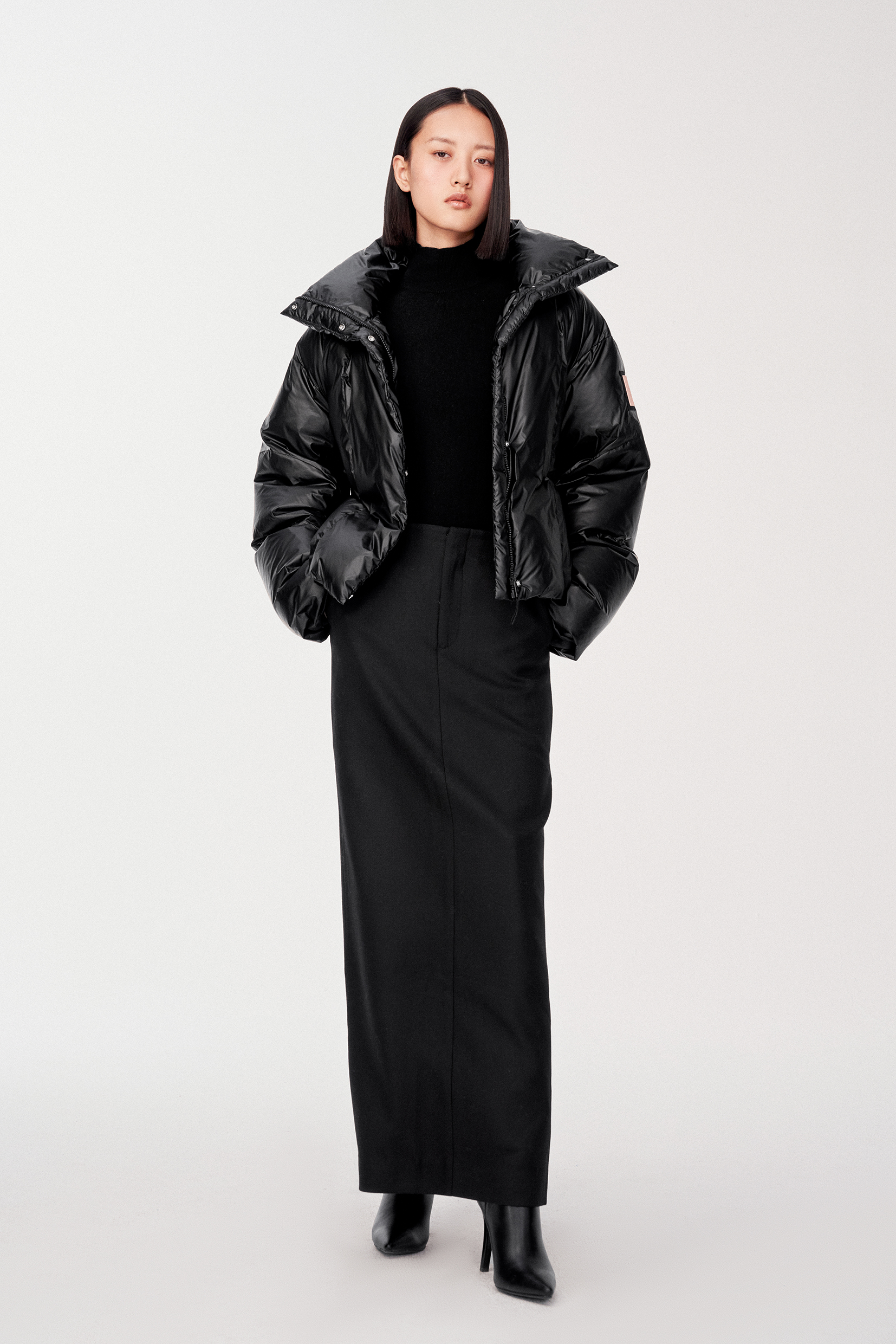 Casey Hooded Drawstring Down Coat